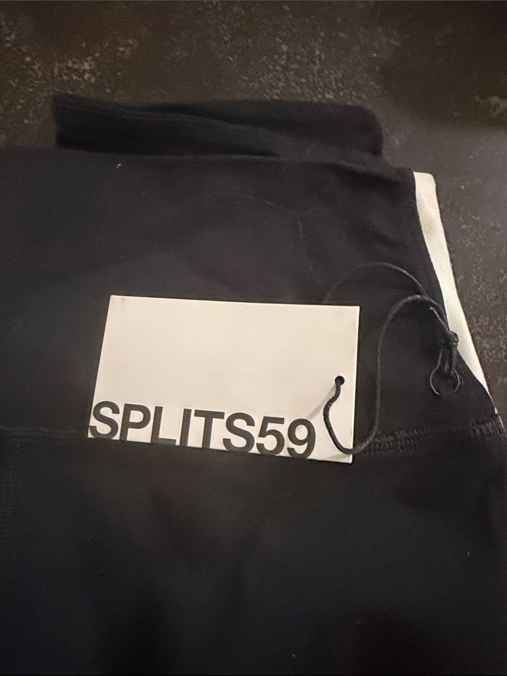 Splits59 Black Kids Leggings with White Trim